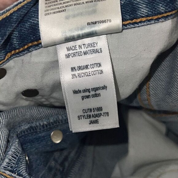 Agolde Jamie High Rise Classic Distressed Button Fly Denim Jeans sz 29 READ - Picture 11 of 11